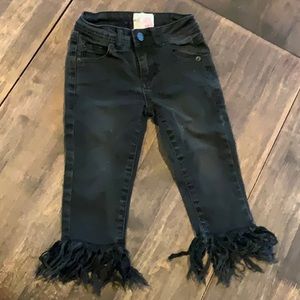 Girls Fringe Jeans